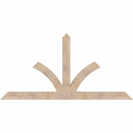Ekena Millwork Richland Smooth Timber Gable Bracket, Douglas Fir, 96"W x 48"H x 5 1/2"D x 5 1/2"F, 12/12 Pitch GBW096X48X0606RIC00SDF